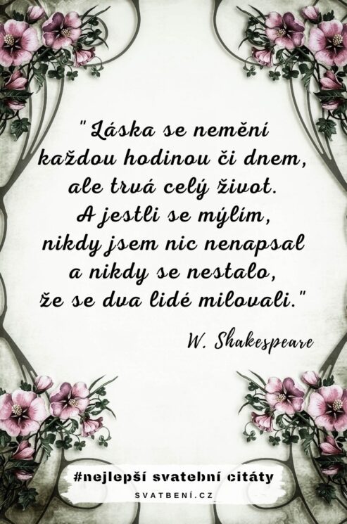 Svatební citáty – Wiliam Shakespeare