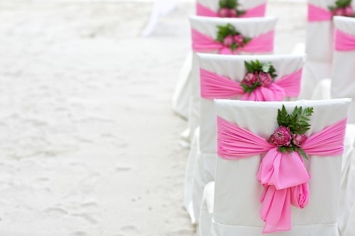 Růžová barva na svatbu